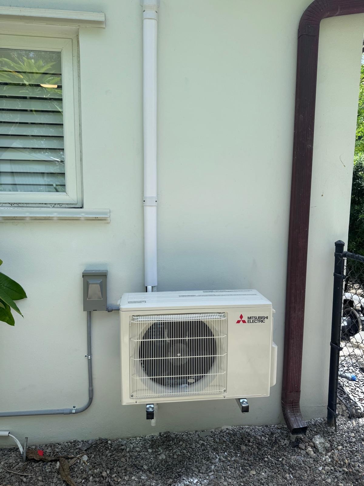 Mitsubishi mini split outdoor installation