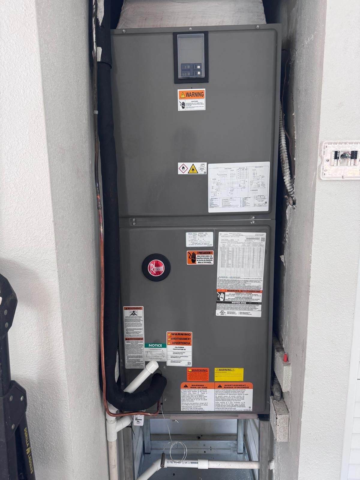 Rheem air handler installation